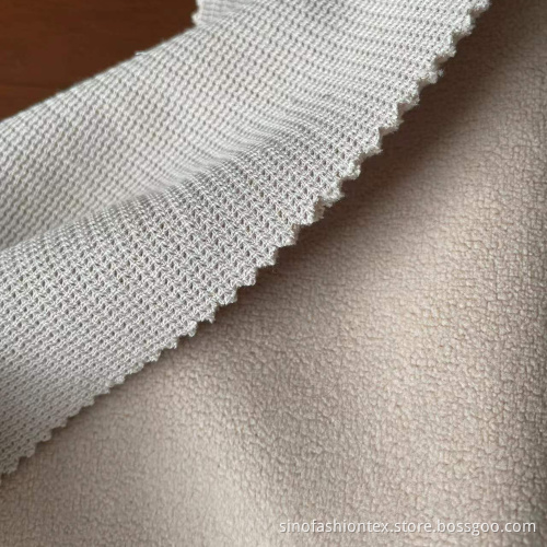 Hygroskopiskt dubbelskikt CVC Knit Bonding Fleece Fabric